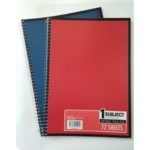 ბლოკნოტი A4 გვერდით ზამბარით ცალხაზიანი 72ფ