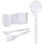 პლასტიკის ერთჯერადი კოვზი დიდი ლუქსი 100ც.