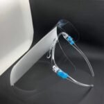 სახის დამცავი ფარი სათვალის ჩარჩოზე