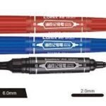 მარკერი პერმანენტი ორმხრივი 2-6მმ COMIX MK803 შავი MK803-BK